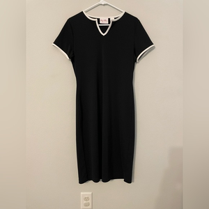 Women’s Meg Allen by Liz Claiborne Black &‎ White T Shirt Dress Size Medium 8/10
